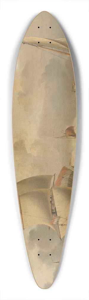 Abraham Storck - The Roads of Enkhuizen 39.3 inch art pintail longboard deck