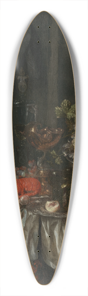 Abraham van Beyeren - Banquet Still Life 39.3 inch art pintail longboard deck