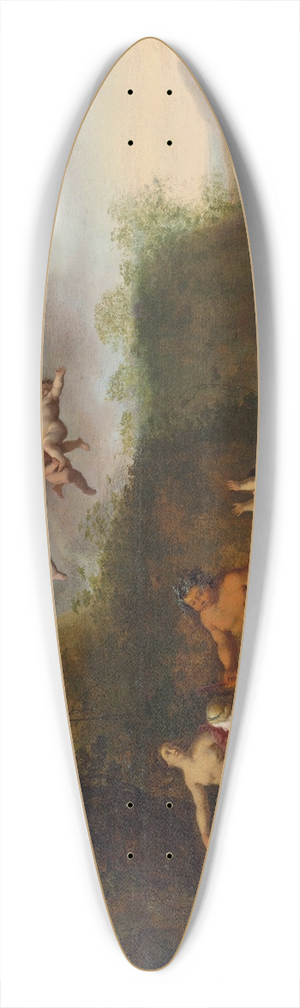 Abraham van Cuylenborch - Bacchus and Nymphs in a Landscape 39.3 inch art pintail longboard deck