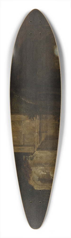 Abraham van Cuylenborch - Landscape with Ancient Ruins 39.3 inch art pintail longboard deck
