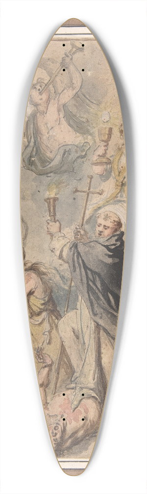 Abraham van Diepenbeeck - An Allegory of the Triumph over Heresy, with St. Domenic to the Fore 39.3 inch art pintail longboard deck