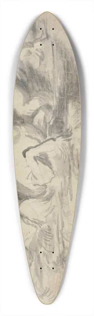 Abraham van Diepenbeeck - A neptune fountain 39.3 inch art pintail longboard deck