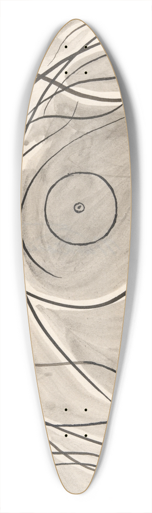 Abraham Walkowitz - Dance Abstraction; Isadora Duncan (or RhythmicLine) 39.3 inch art pintail longboard deck