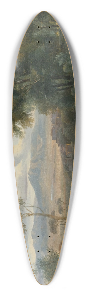 Achille Etna Michallon - Landscape With A View Of Frascati 39.3 inch art pintail longboard deck