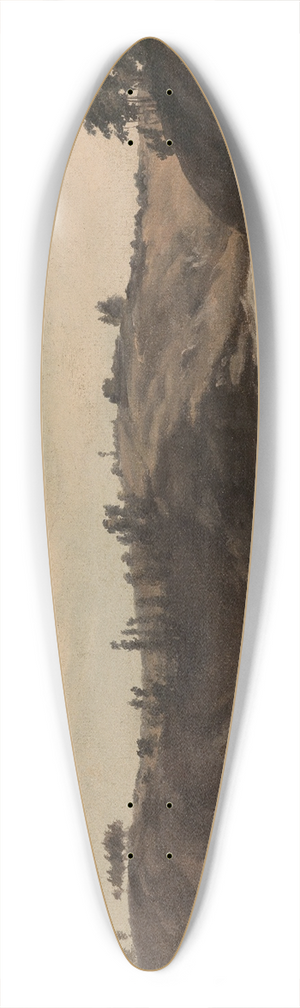 Achille Etna Michallon - River landscape in Brittany 39.3 inch art pintail longboard deck