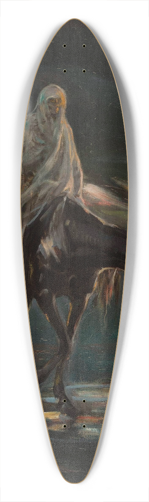 Adam Chmielowski - Death and conflagration, central section of the triptych Disaster 39.3 inch art pintail longboard deck