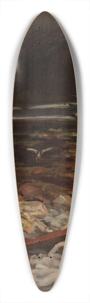 Adam Chmielowski - Pestilence, right-hand section of the triptych Disaster 39.3 inch art pintail longboard deck
