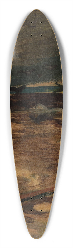 Adam Chmielowski - Pestilence, section of the triptych Disaster, sketch 39.3 inch art pintail longboard deck