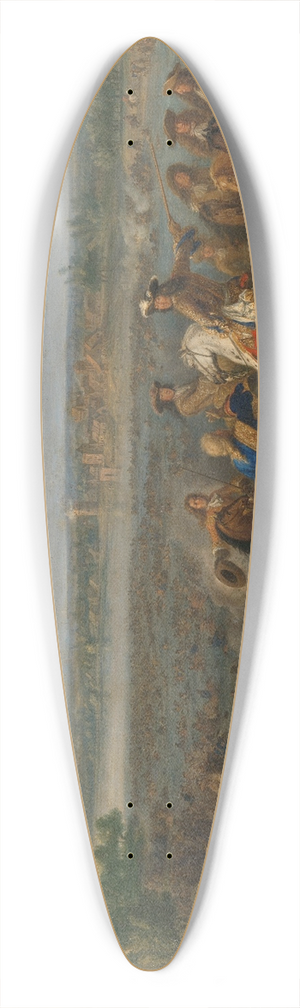 Adam Frans van der Meulen - Louis XIV Crossing into the Netherlands at Lobith 39.3 inch art pintail longboard deck