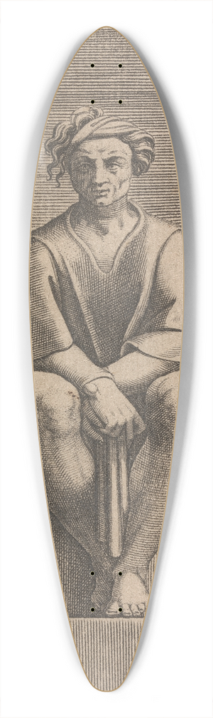 Adamo Scultori - Ancestor of Christ from Aminadab Lunette (Left Figure) 39.3 inch art pintail longboard deck