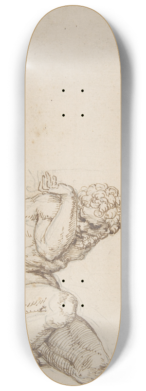 Baldassare Peruzzi - Crouching Figure of Atlas 8.25 inch art skate deck