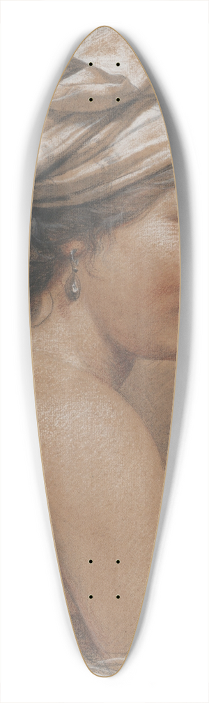Adlade Labille-Guiard - Study of a Seated Woman Seen from Behind (Marie-Gabrielle Capet) 39.3 inch art pintail longboard deck