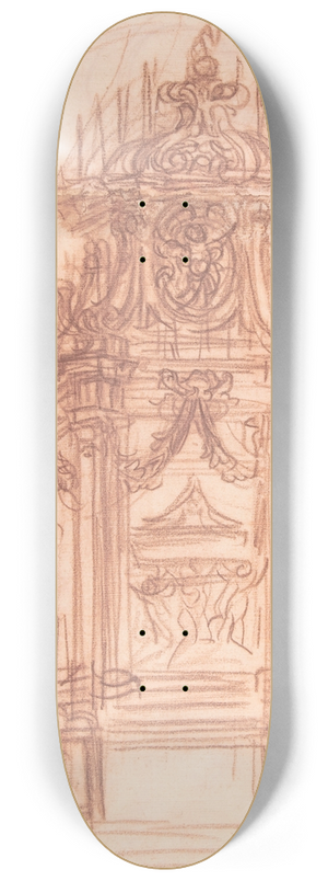 Baldassarre Franceschini - Design for a Catafalque 8.25 inch art skate deck