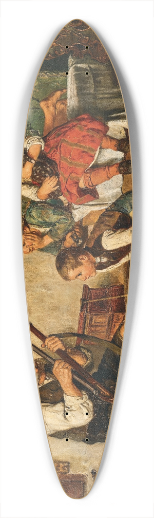 Adolf Eberle - Grandfather Preparing for the Hunt 39.3 inch art pintail longboard deck