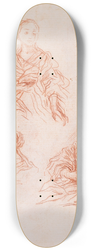 Baldassarre Franceschini - Studies of a Female Figure 8.25 inch art skate deck