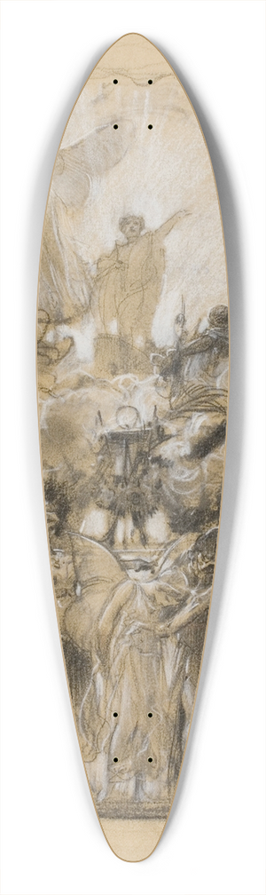 Adolf Hirmy-Hirschl - Group Composition from Fantasia Enchained 39.3 inch art pintail longboard deck