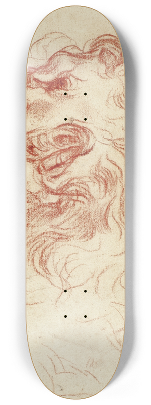 Baldassarre Franceschini - Study of the Head of a Lion 8.25 inch art skate deck