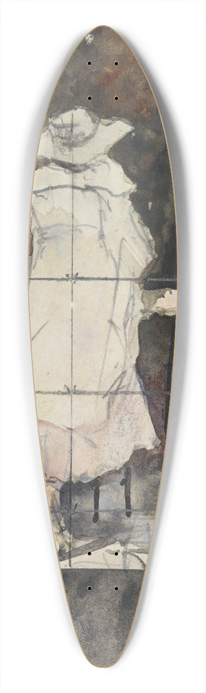Adolf le Comte - Staande vrouw voor een balustrade, op de rug gezien 39.3 inch art pintail longboard deck