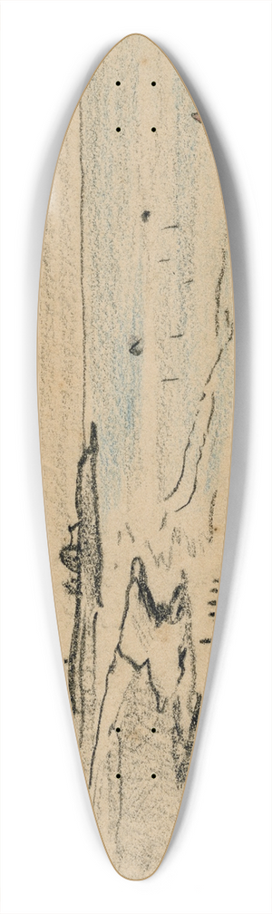 Adolf le Comte - Watervlakte bij Veere 39.3 inch art pintail longboard deck