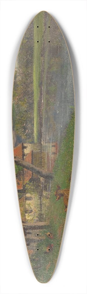 Adolf Lins - Sommertag am See 39.3 inch art pintail longboard deck
