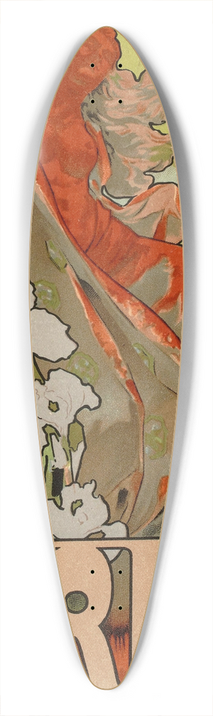 Adolfo Hohenstein - Iris 39.3 inch art pintail longboard deck Adolfo Hohenstein - Iris 39.3 inch art pintail longboard deck