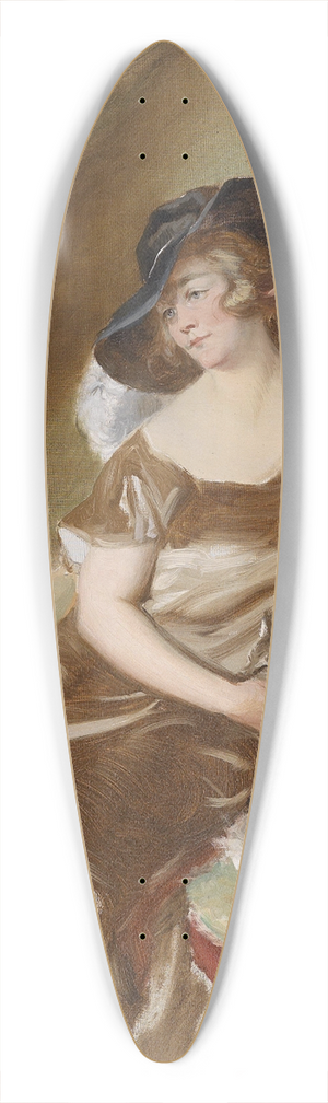Adolf Pirsch - Bildnis einer Dame mit Katze 39.3 inch art pintail longboard deck
