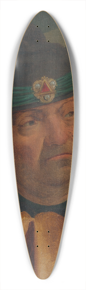 Adolf Schrdter  - Studie des Kopfes eines Mannes mit Schmuckstirnband ber Kapuze 39.3 inch art pintail longboard deck
