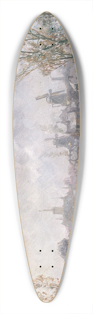 Adolf Stademann - Winter Pleasures before the City 39.3 inch art pintail longboard deck