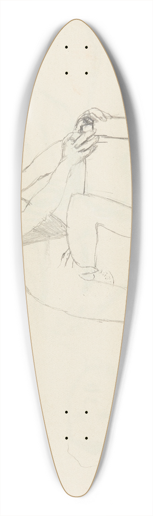 Adolf Sternschuss - akt klczcego na jednym kolanie mczyzny 39.3 inch art pintail longboard deck