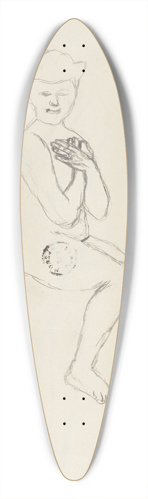 Adolf Sternschuss - akt siedzcej kobiety zasaniajcej skrzyowanymi domi biust 39.3 inch art pintail longboard deck