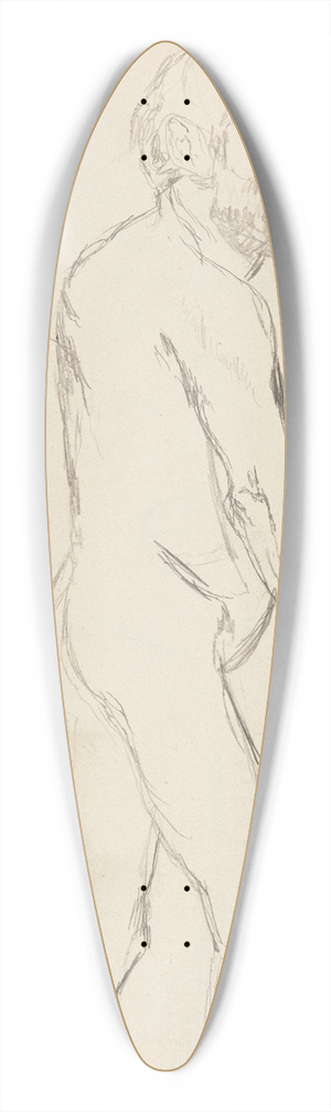 Adolf Sternschuss - akt stojcego brodatego mczyzny 39.3 inch art pintail longboard deck