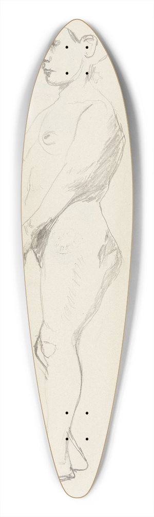 Adolf Sternschuss - akt stojcej kobiety 39.3 inch art pintail longboard deck