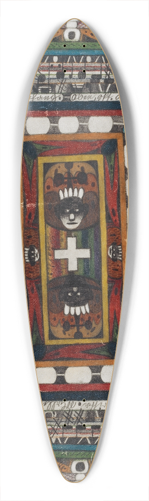 Adolf Wlfli - Die Geschfts=Verkehr, Handels und Industriereiche Insel, Korfu, im baltischen Meer 39.3 inch art pintail longboard deck