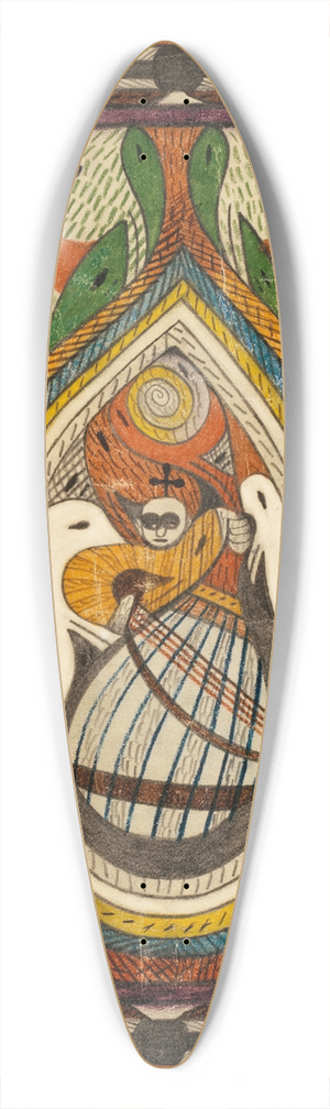 Adolf Wlfli - Musikant 39.3 inch art pintail longboard deck
