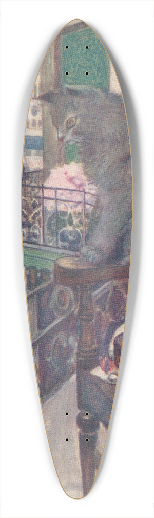 Adolph Birkenruth - The view from the balcony 39.3 inch art pintail longboard deck