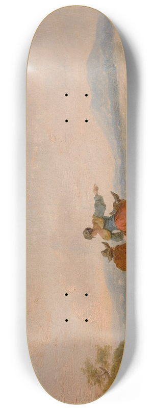 Balthasar Paul Ommeganck - Landscape with Figures 8.25 inch art skate deck