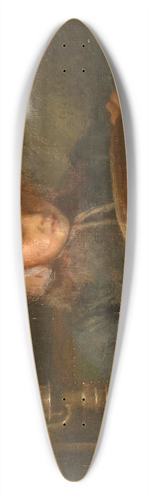 Adolphe-Flix Cals - La fille de lartiste lisant 39.3 inch art pintail longboard deck