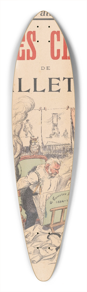 Adolphe Lon Willette - Reclamebiljet voor de Oeuvres Choisies van Adolphe Lon Willette 39.3 inch art pintail longboard deck