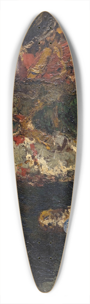 Adolphe Monticelli - Figures in a Park 39.3 inch art pintail longboard deck