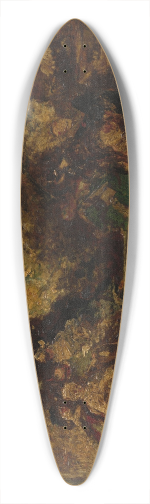 Adolphe Monticelli - Figures on a Terrace 39.3 inch art pintail longboard deck