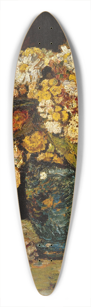 Adolphe Monticelli - Flowers in a Blue Vase 39.3 inch art pintail longboard deck