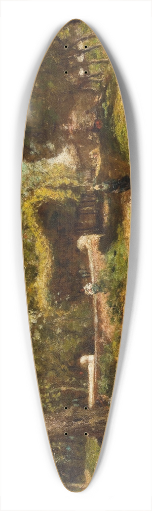 Adolphe Monticelli - Paysage anim de petits personnages 39.3 inch art pintail longboard deck