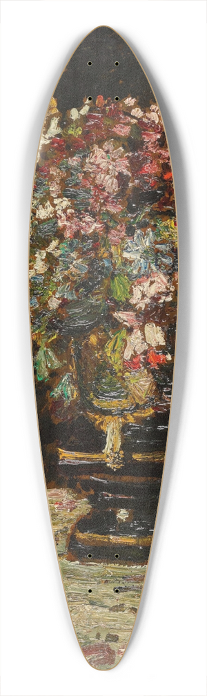Adolphe Monticelli - Vase de fleurs 39.3 inch art pintail longboard deck