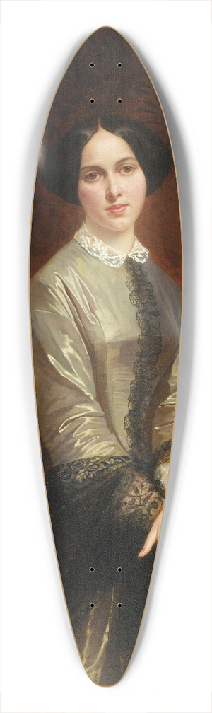 Adolphe Yvon - Portrait of a Young Woman 39.3 inch art pintail longboard deck