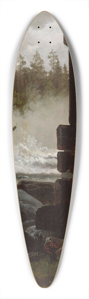 Adolph Tidemand - A Waterfall 39.3 inch art pintail longboard deck