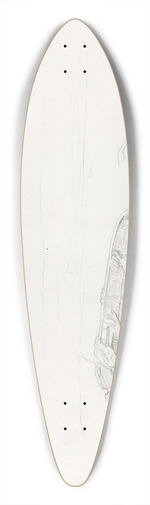 Adolph Tidemand - Bt p stranden, Borkum 39.3 inch art pintail longboard deck