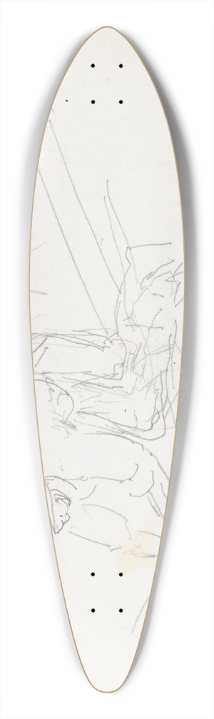 Adolph Tidemand - Fisker 39.3 inch art pintail longboard deck