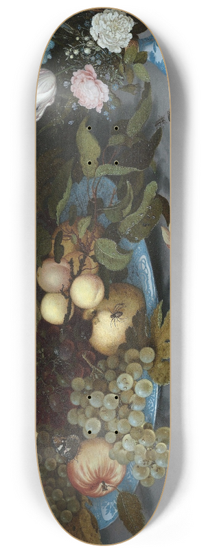 Balthasar van der Ast - Still Life with Fruit and Flowers 8.25 inch art skate deck