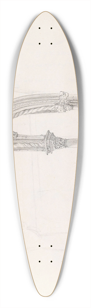 Adolph Tidemand - Fra Santa Rosalia, Palermo 39.3 inch art pintail longboard deck