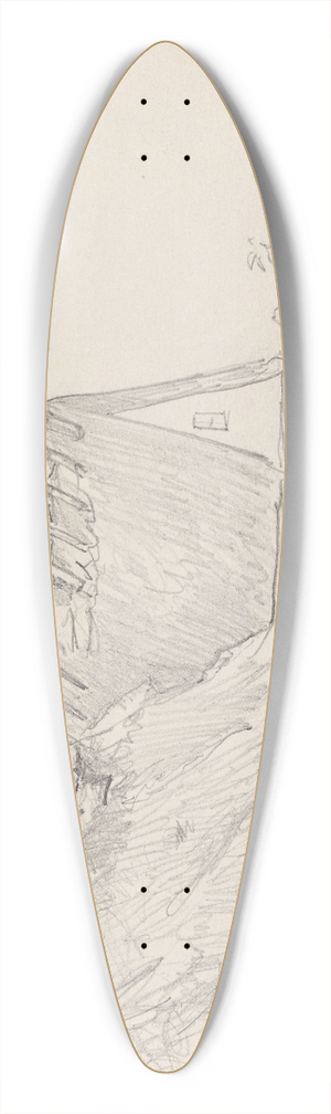 Adolph Tidemand - Fra Taarbk 39.3 inch art pintail longboard deck